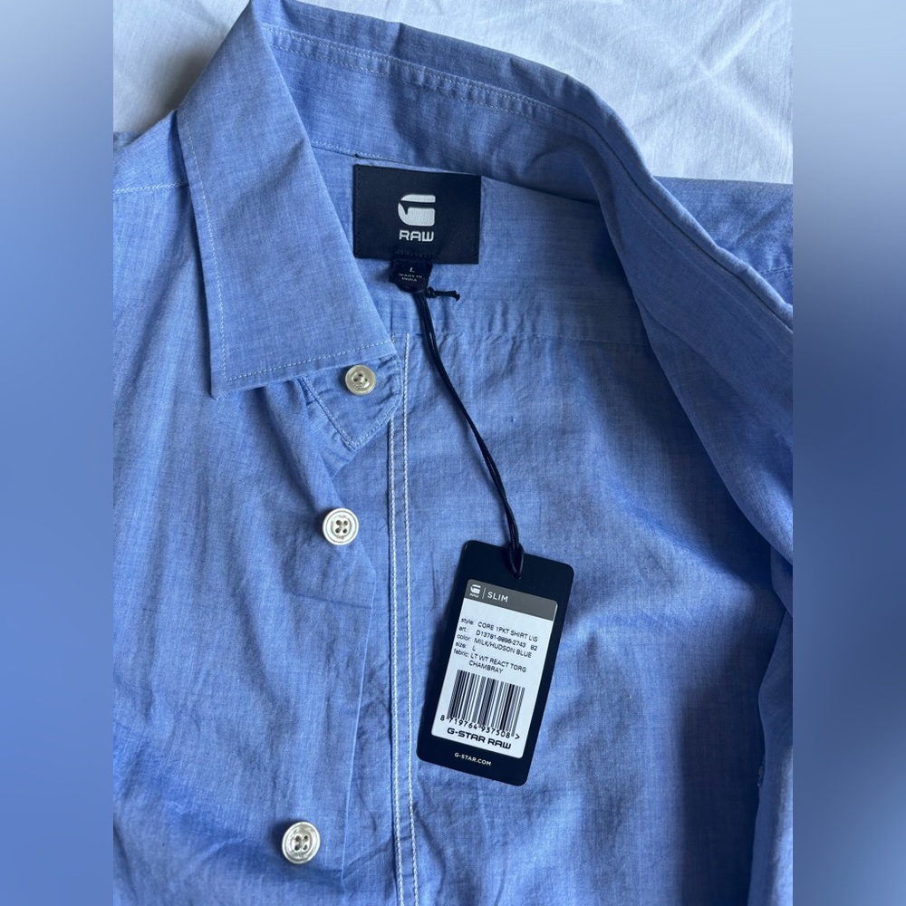 G-Star Light Blue Casual Shirt - Picture 2 of 14